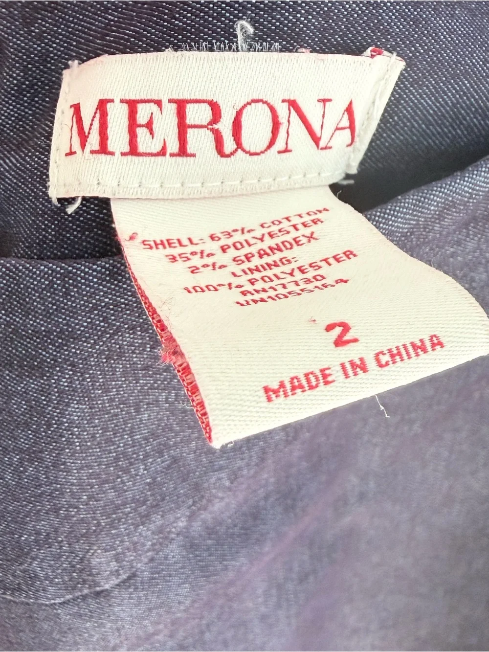 Merona Dark Navy Pencil Skirt with Pocket Detail size 2.